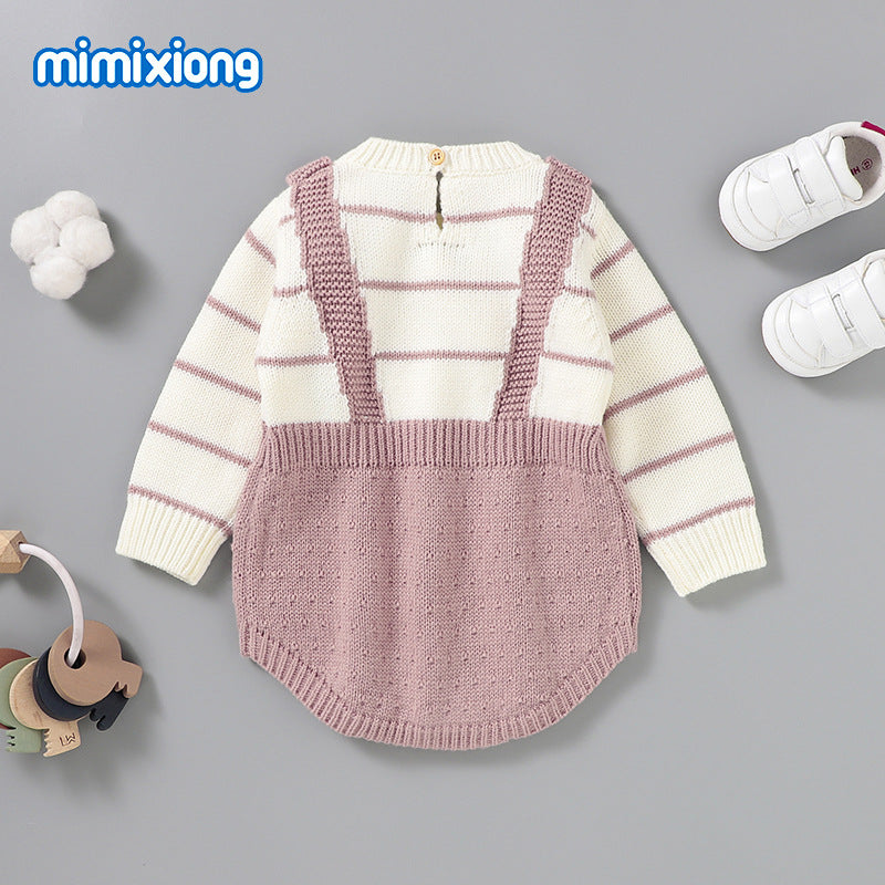 New Design Crochet Crew Neck Jumpsuit for Toddlers Newborns 100% Cotton