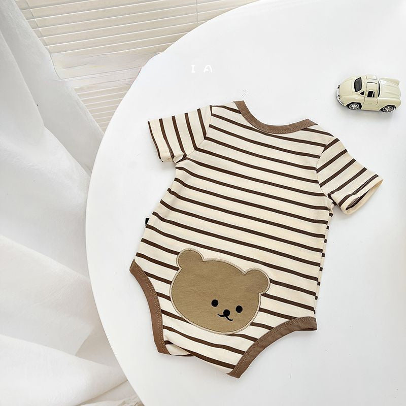 Unisex Footless Romper Jumpsuit Newborn Baby Boys/Girls One-Piece Outfit Button
