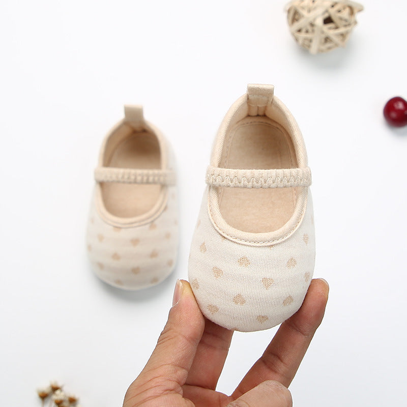 Star and Spot Print Soft Baby Girls Boys Shoes With Elastic Band For Babies learn to Walk