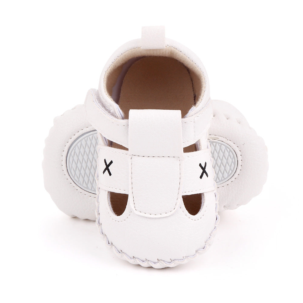 Newborn Baby PU Leather Sandals Summer Infant Baby Girl Boy Hollow Soft-Soled Anti-slip First Walkers Toddle Kid Shoes