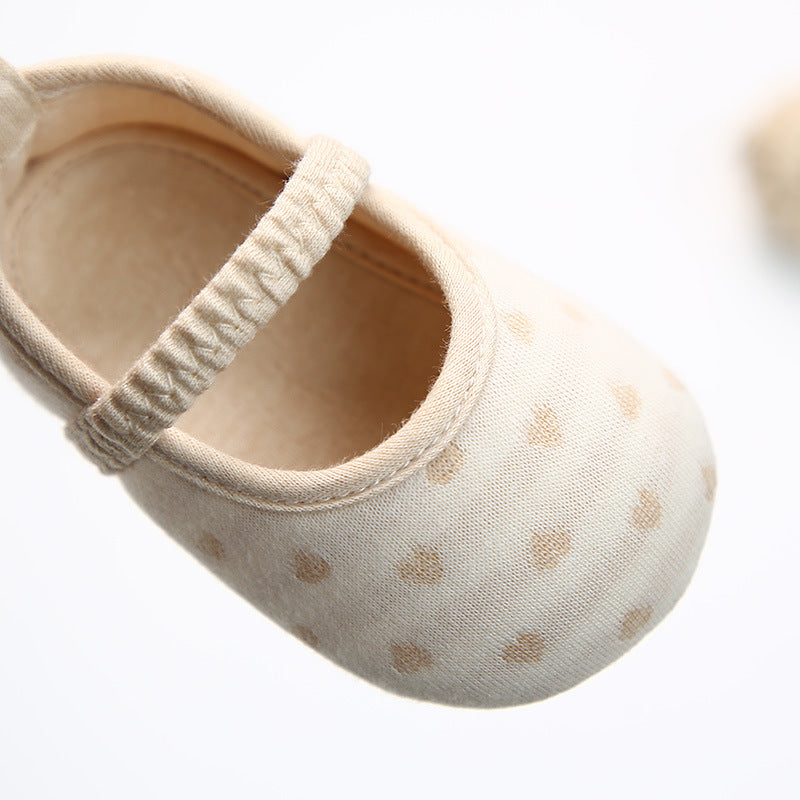 Star and Spot Print Soft Baby Girls Boys Shoes With Elastic Band For Babies learn to Walk