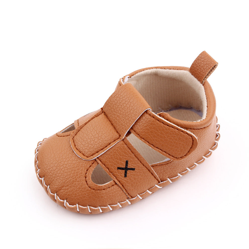 Newborn Baby PU Leather Sandals Summer Infant Baby Girl Boy Hollow Soft-Soled Anti-slip First Walkers Toddle Kid Shoes