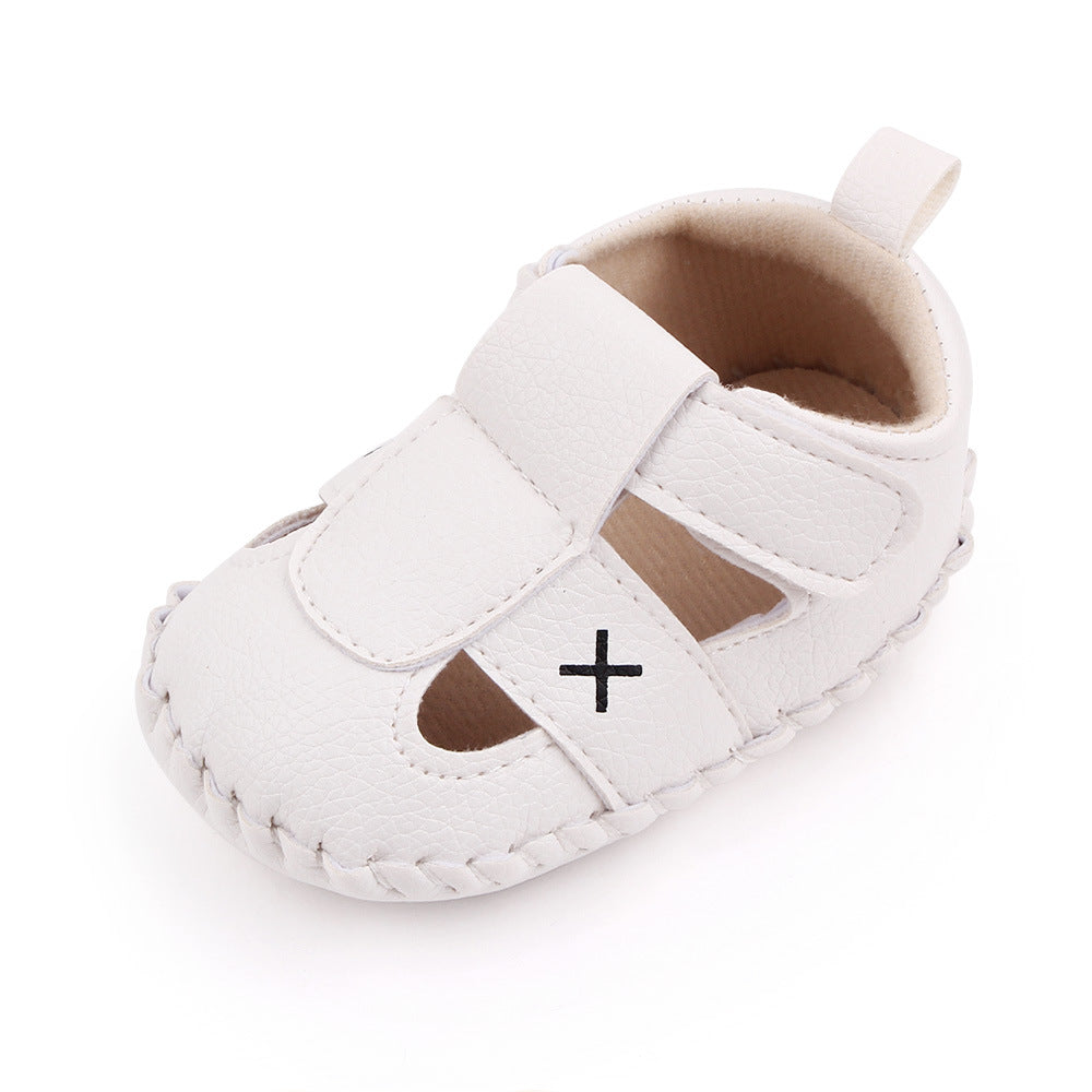Newborn Baby PU Leather Sandals Summer Infant Baby Girl Boy Hollow Soft-Soled Anti-slip First Walkers Toddle Kid Shoes