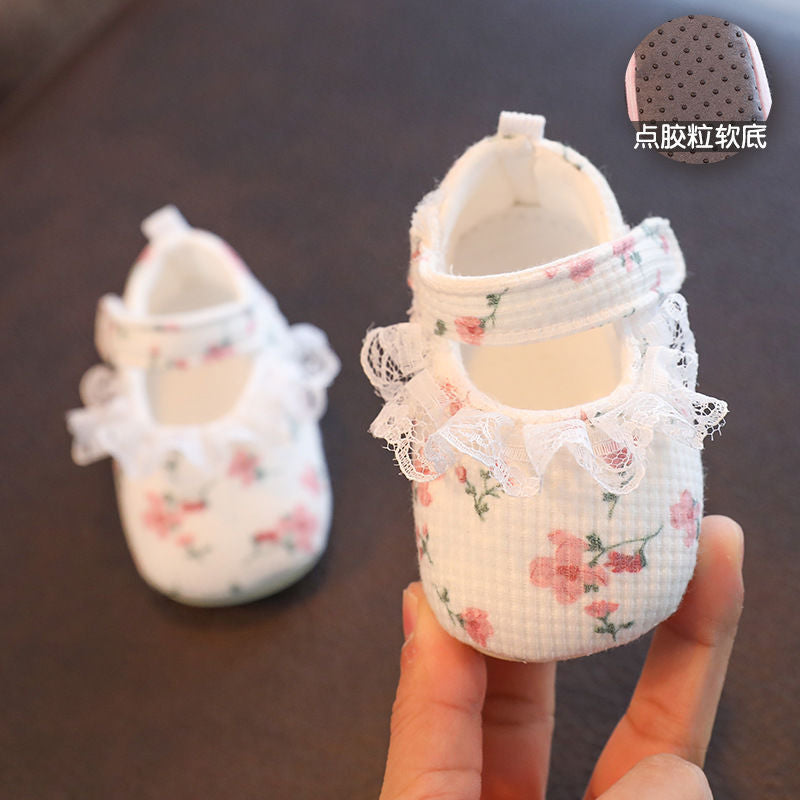 Summer Baby Lace Flower Sandals Newborn Breathable Soft Sole Shoes