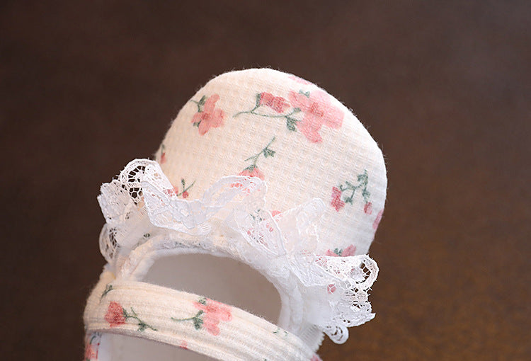 Summer Baby Lace Flower Sandals Newborn Breathable Soft Sole Shoes