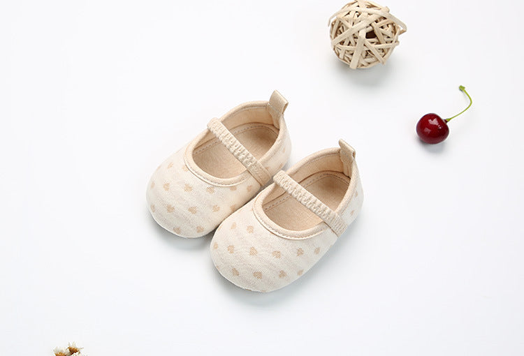 Star and Spot Print Soft Baby Girls Boys Shoes With Elastic Band For Babies learn to Walk