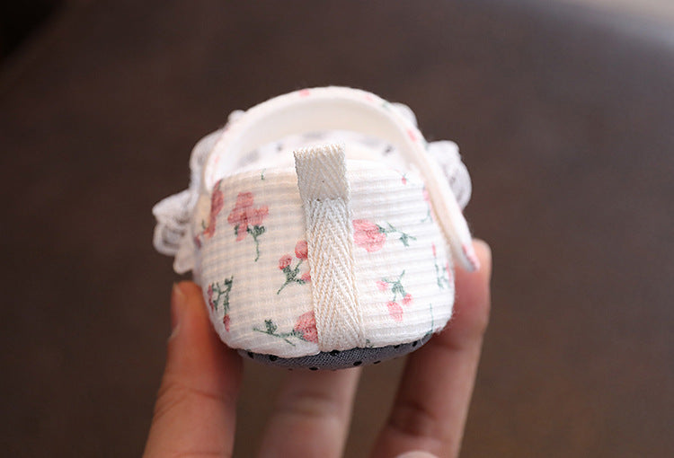 Summer Baby Lace Flower Sandals Newborn Breathable Soft Sole Shoes