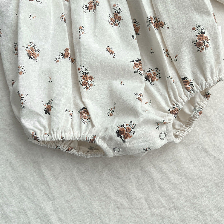 Romper with Ruffle Long Sleeve Bodysuit for Newborn Baby Girls