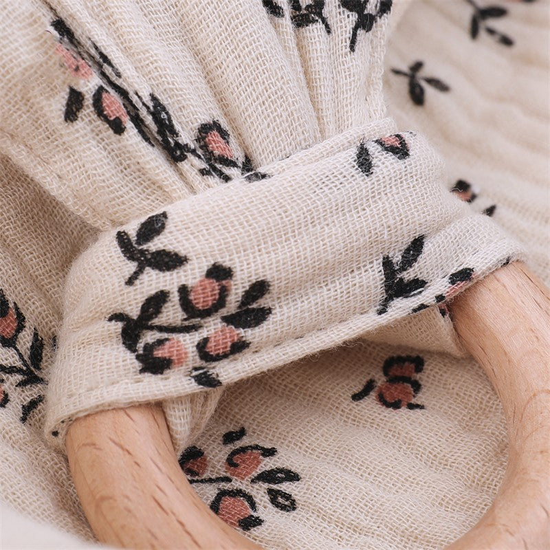 Baby Gift Box Set Animal Pattern Woven Muslin Swaddle Blanket Fiber Filled Bedding Set