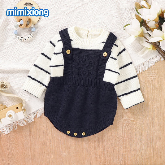 New Design Crochet Crew Neck Jumpsuit for Toddlers Newborns 100% Cotton