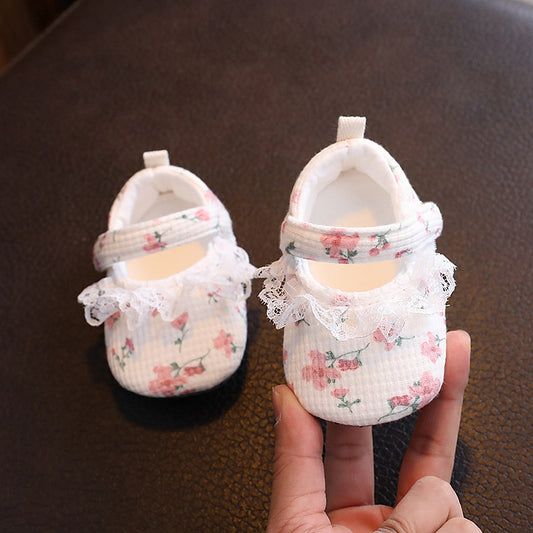 Summer Baby Lace Flower Sandals Newborn Breathable Soft Sole Shoes