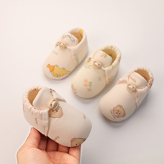 New Born Pre Walker Baby Boy Girl Sandal Shoes 0-3 Cotton Sole