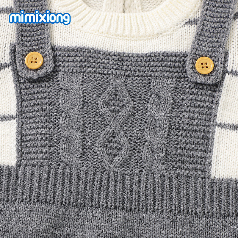 New Design Crochet Crew Neck Jumpsuit for Toddlers Newborns 100% Cotton