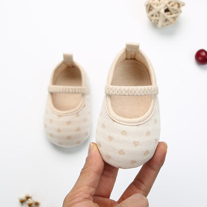 Star and Spot Print Soft Baby Girls Boys Shoes With Elastic Band For Babies learn to Walk