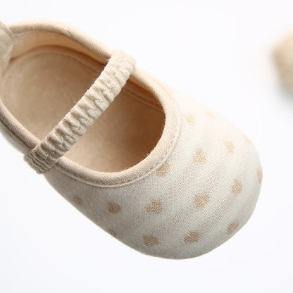 Star and Spot Print Soft Baby Girls Boys Shoes With Elastic Band For Babies learn to Walk