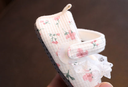 Summer Baby Lace Flower Sandals Newborn Breathable Soft Sole Shoes