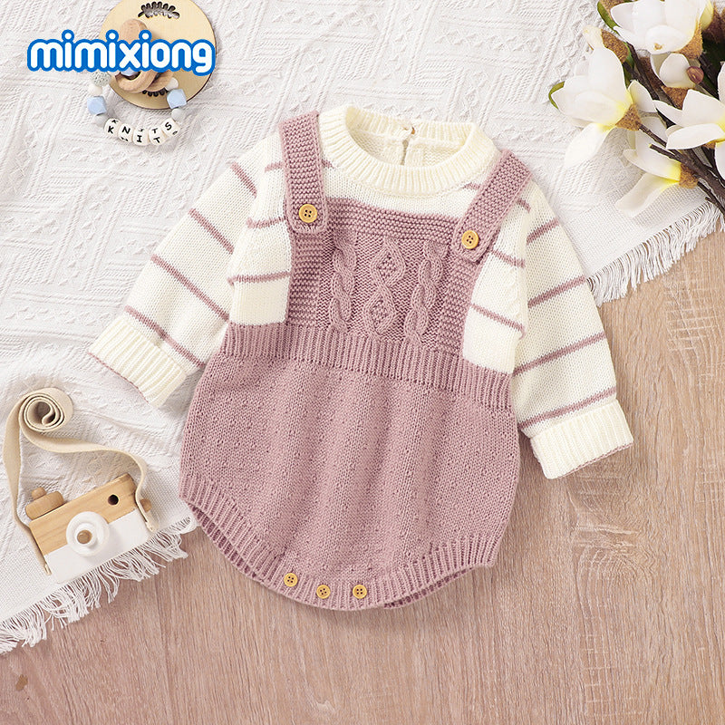 New Design Crochet Crew Neck Jumpsuit for Toddlers Newborns 100% Cotton