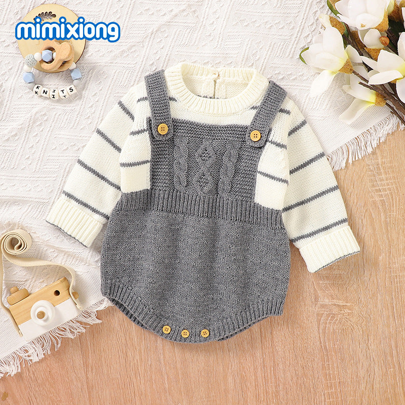 New Design Crochet Crew Neck Jumpsuit for Toddlers Newborns 100% Cotton