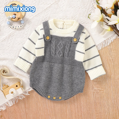 New Design Crochet Crew Neck Jumpsuit for Toddlers Newborns 100% Cotton