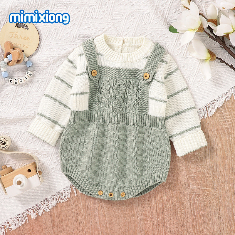 New Design Crochet Crew Neck Jumpsuit for Toddlers Newborns 100% Cotton