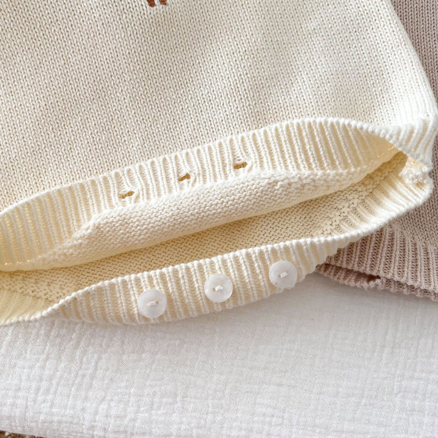 New Born Infant Toddler Long Sleeve Knitted Embroidered