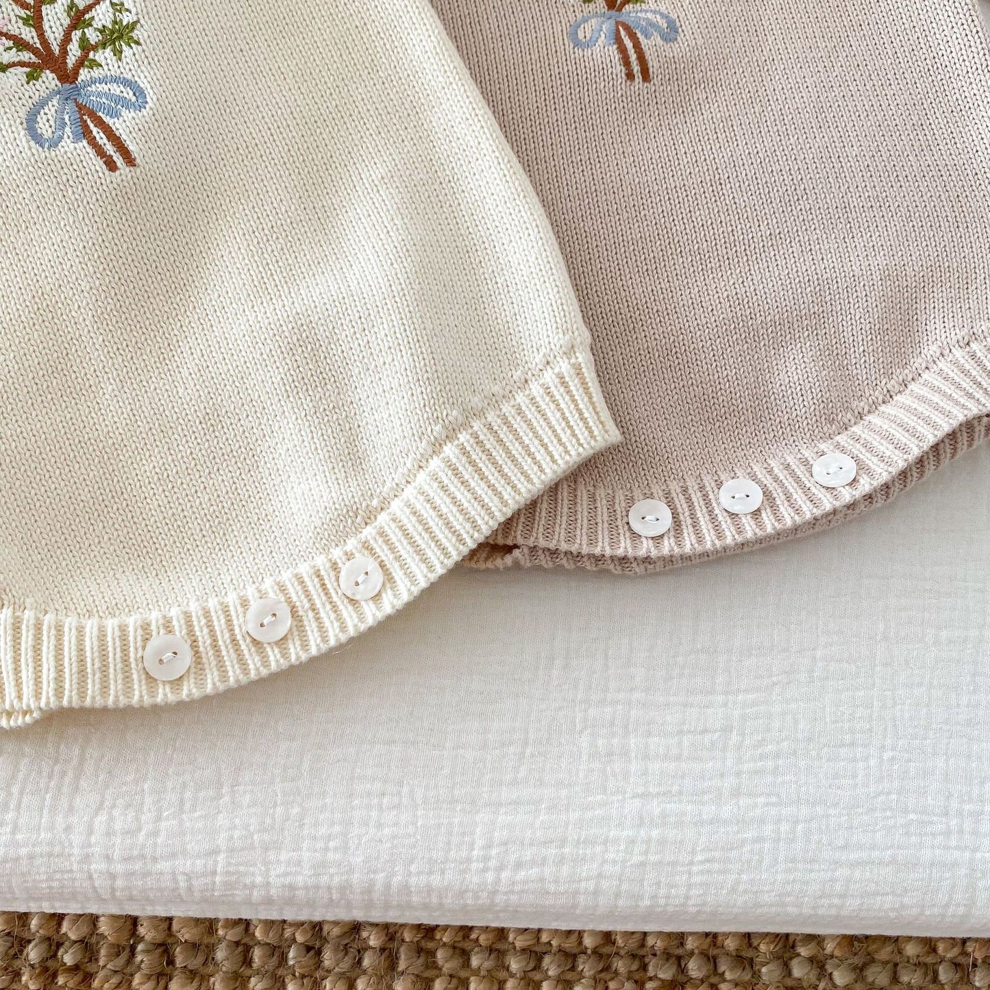 New Born Infant Toddler Long Sleeve Knitted Embroidered
