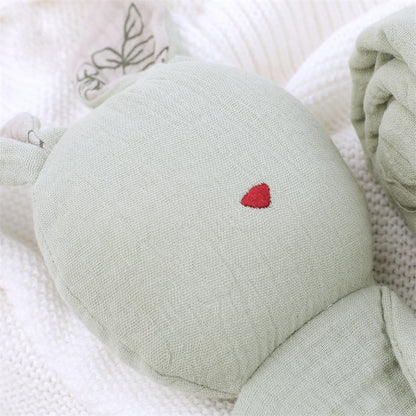 Newborn Baby Gift Box Set Animal Pattern Woven Muslin Swaddle Blanket Fiber Filled Bedding Set